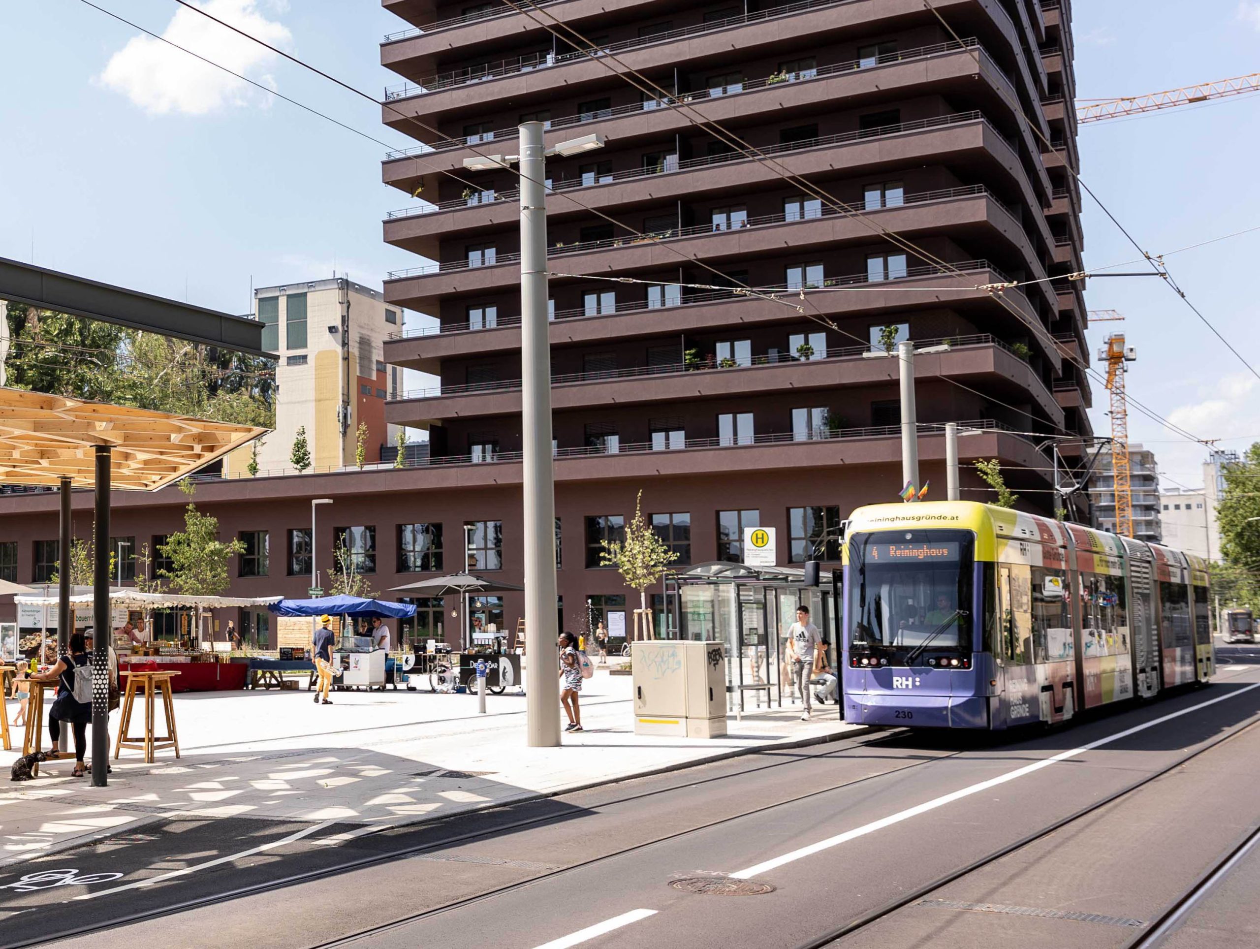 Blick auf das Partkquartier Q5