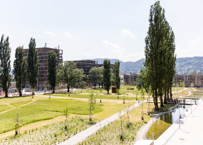 Reininghauspark vom Verein Baukultur Steiermark mit der GerambRose ausgezeichnet. Nun werden die 9 Siegerprojekte im Rahmen einer Ausstellung gezeigt. Die Schau wird am 27.7. am Reininghauspark eröffnet